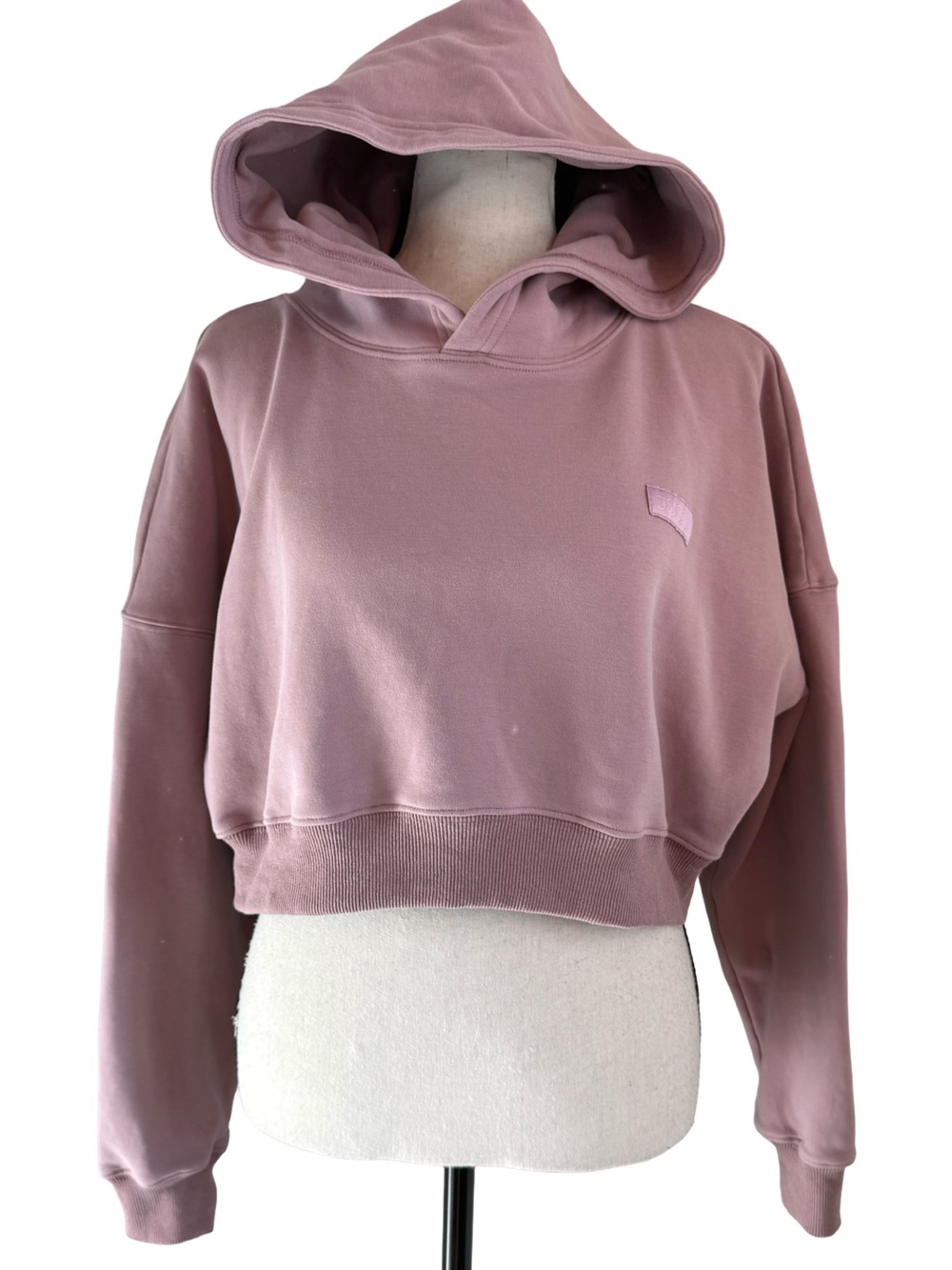 J80FIT Women’s Cropped Hoodie Sweatshirt Pink Pullover Oversized Y2K Style M